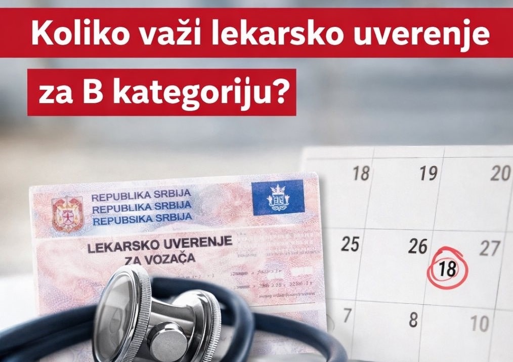 Koliko važi lekarsko uverenje za B kategoriju?
